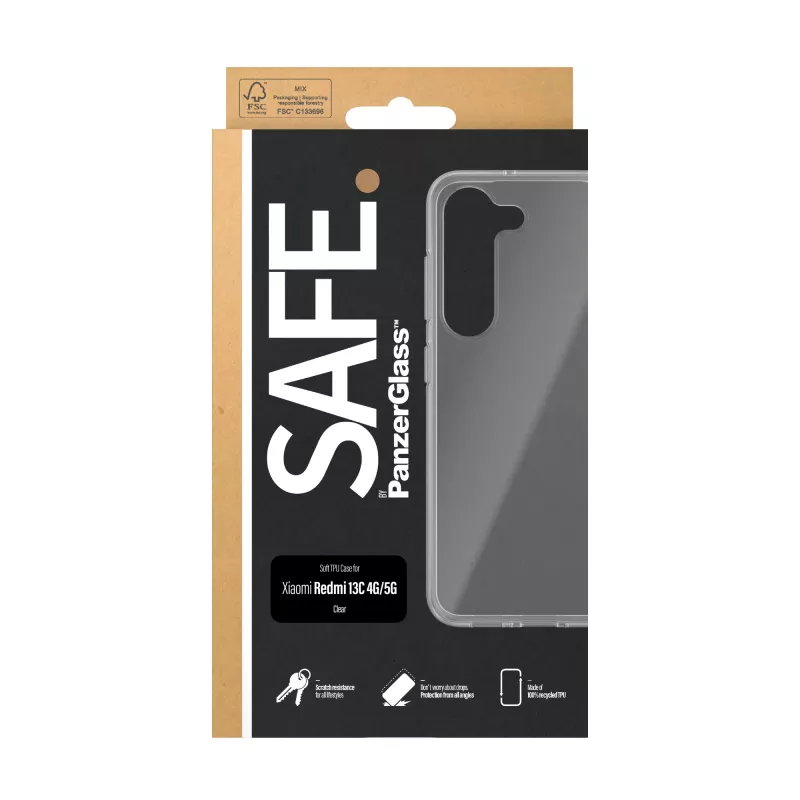 PanzerGlass SAFE. By ® etui TPU przezroczyste do Xiaomi Redmi 13C