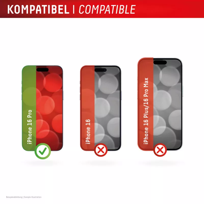 Displex Smart Glass (9H) do Apple iPhone 16 Pro, naklejka montażowa, nietłukące się