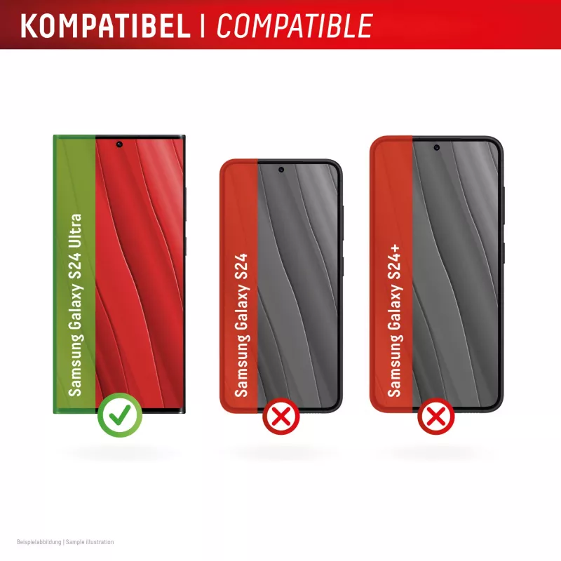 Displex Premium Anti-Reflex Screen Protector (antyrefleksyjna pełna osłona, 10H) do Samsung Galaxy S24 Ultra, Eko Ramka Montażowa, Pełna Osłona