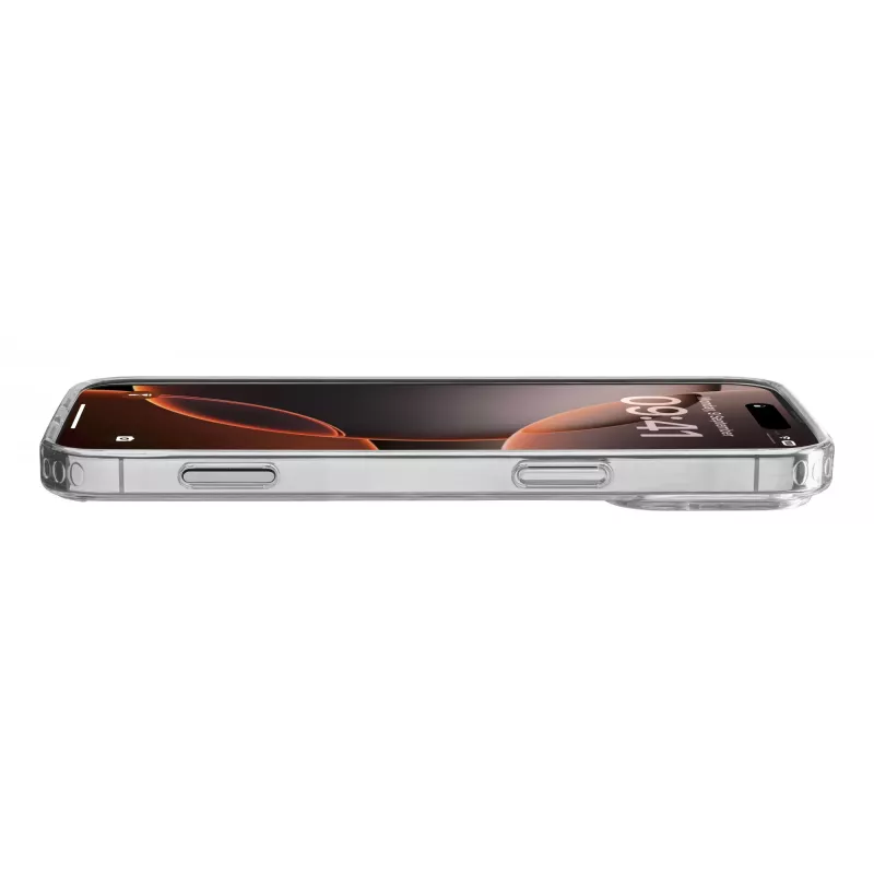 Cellularline Clear Strong - iPhone 16 Pro Twarde etui z gumowymi krawędziami