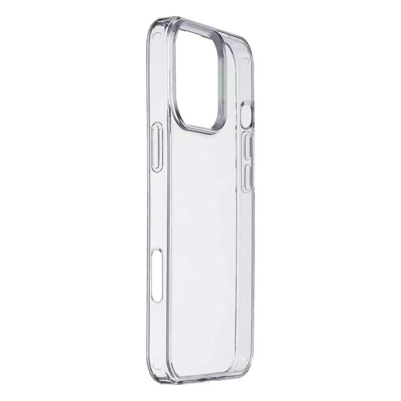 Cellularline Clear Strong - iPhone 16 Pro Twarde etui z gumowymi krawędziami