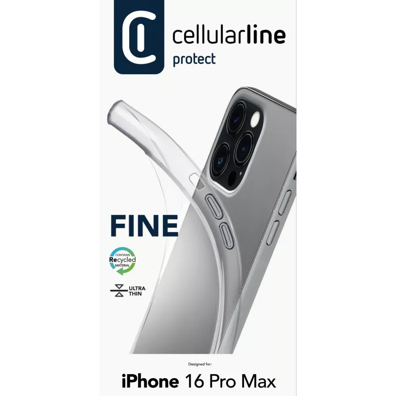 Cover Cellularline FINECIPH16PRMT do iPhone 16 Pro Max przezroczysty