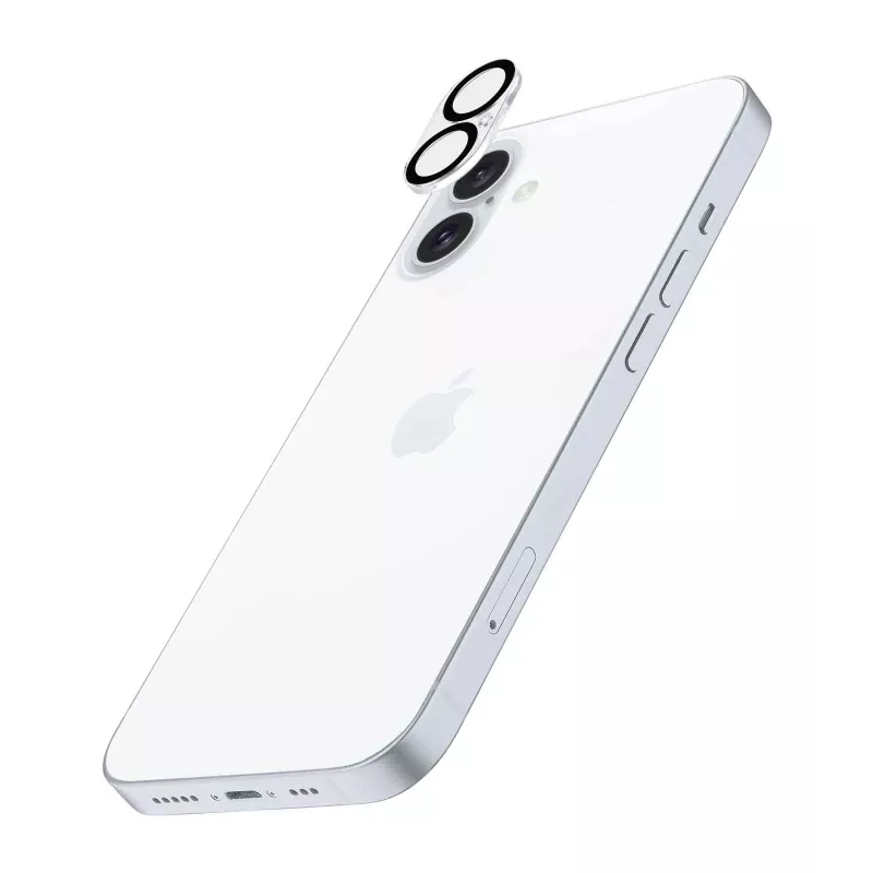 Osłona obiektywu aparatu Cellularline - iPhone 16 Ochrona przezroczysta, odporna na zarysowania i wstrząsy