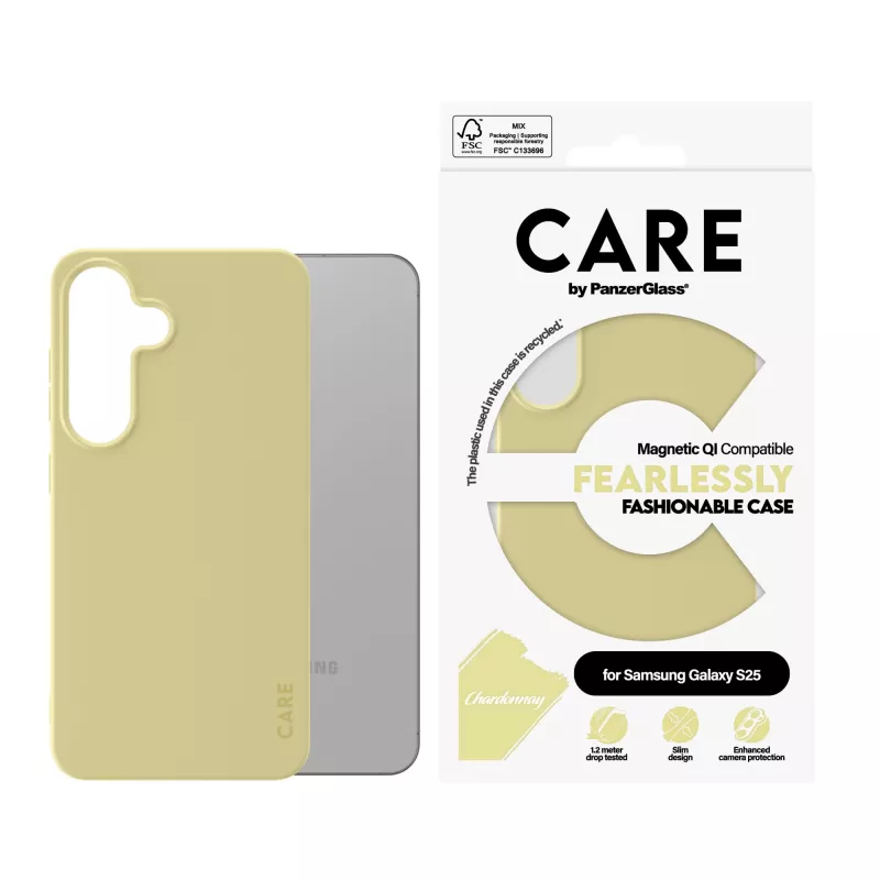 PanzerGlass CARE™ by ® Etui Chardonnay z kompatybilnością Qi Samsung Galaxy S25