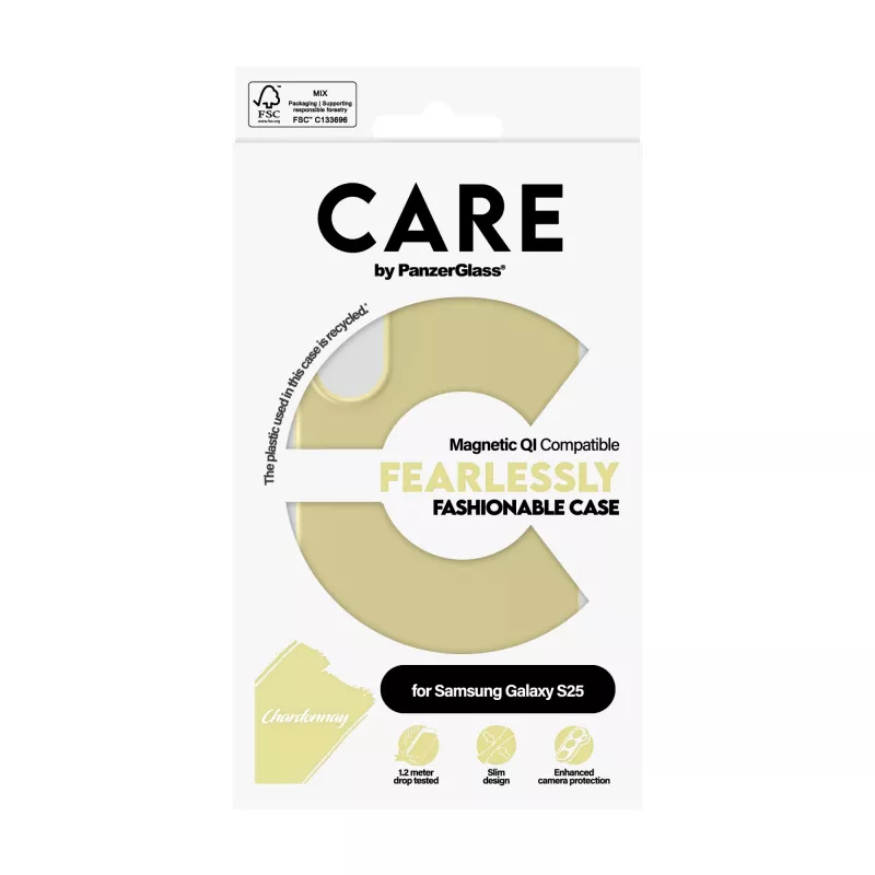 PanzerGlass CARE™ by ® Etui Chardonnay z kompatybilnością Qi Samsung Galaxy S25