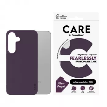 PanzerGlass CARE™ by ® Etui Śliwkowy Fiolet z obsługą Qi do Samsung Galaxy S25+