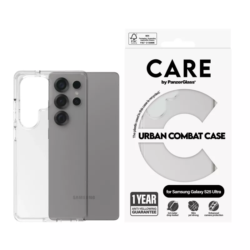 PanzerGlass CARE™ by ® Urban Combat etui Transparent Samsung Galaxy S25 Ultra