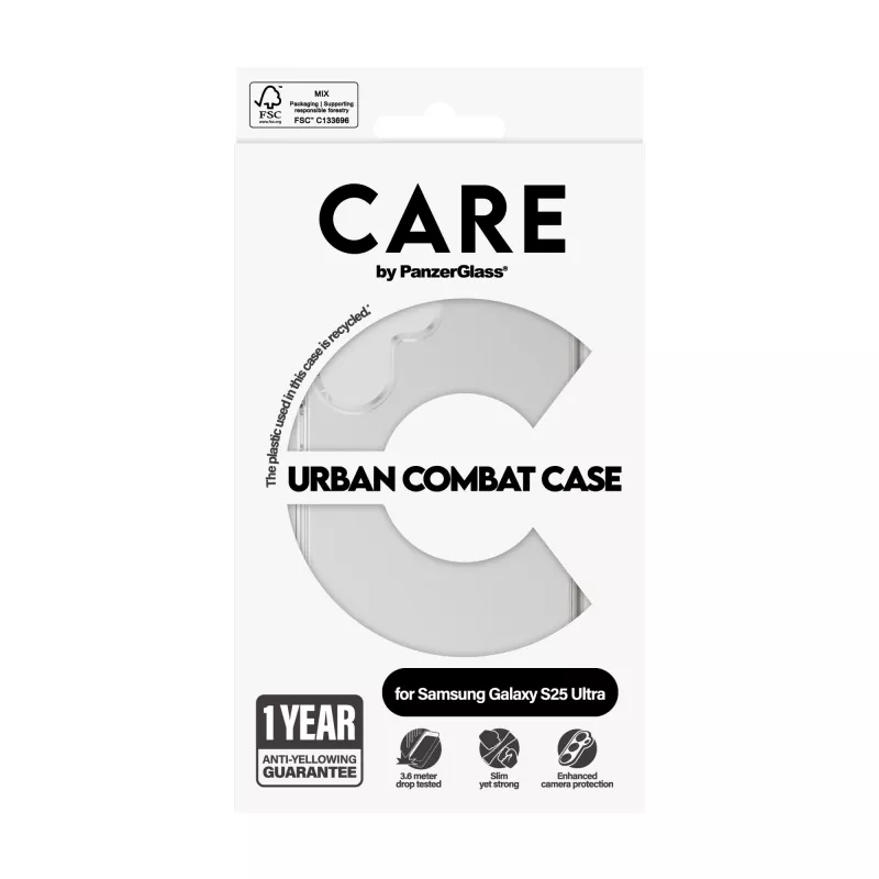 PanzerGlass CARE™ by ® Urban Combat etui Transparent Samsung Galaxy S25 Ultra