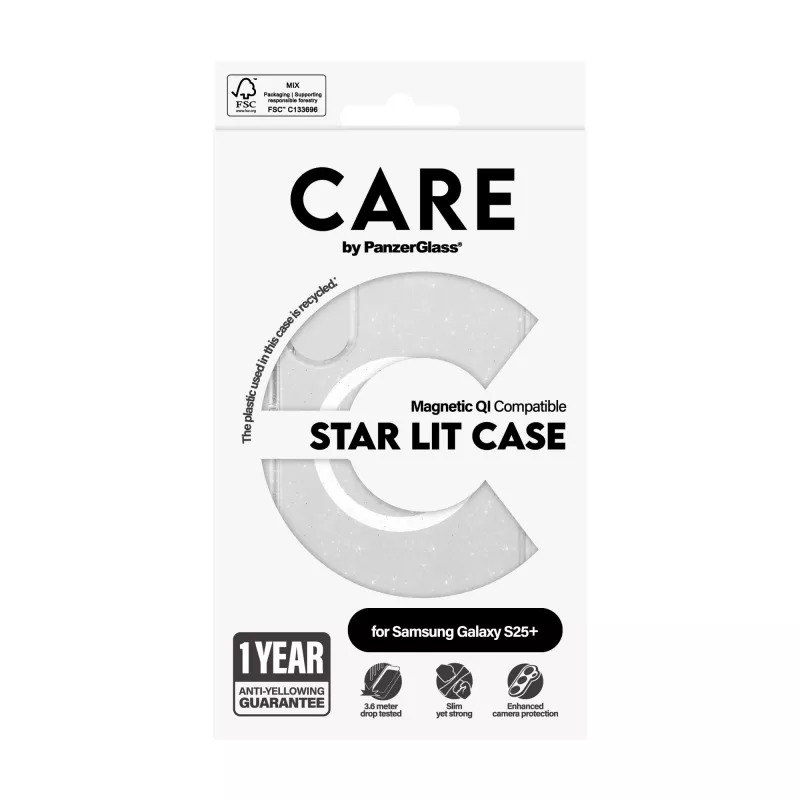 PanzerGlass CARE™ by ® Urban Combat Case Star Lit w. biały Qi Kompatybilny Samsung Galaxy S25+