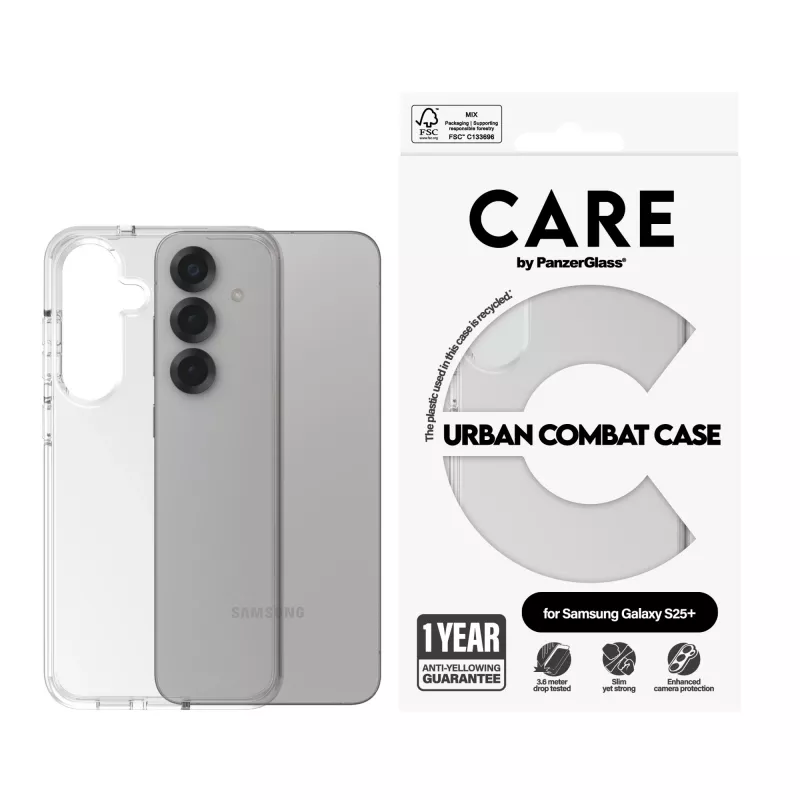 PanzerGlass CARE™ by ® Urban Combat etui Transparent Samsung Galaxy S25+