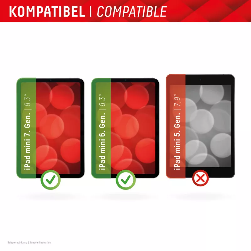 Displex Szkło Hartowane (9H) do Apple iPad mini 8,3'' (6 gen./7 gen. 2024), Ramka Montażowa Eco, odporne na zarysowania