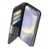 Etui z klapką Cellularline Galaxy S25 16,1 cm czarne 3 kieszenie na karty