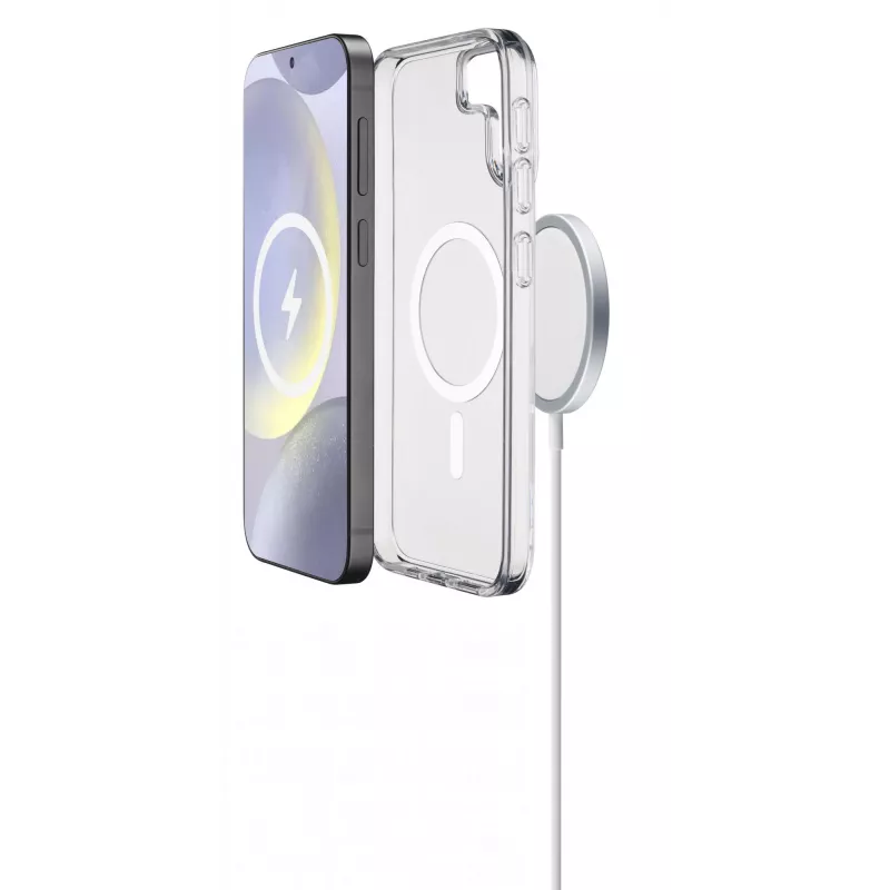 Cellularline Gloss Mag - Galaxy S25 Magnetyczne etui do ładowania i mocowania do ładowarki MagSafe