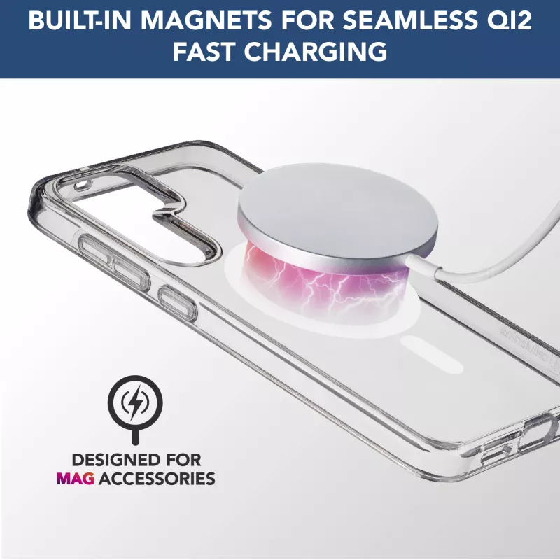 Cellularline Gloss Mag - Galaxy S25 Magnetyczne etui do ładowania i mocowania do ładowarki MagSafe