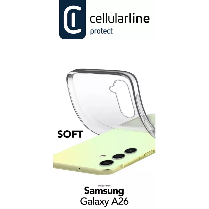 Cover Cellularline SOFTGALA26T do Samsung Galaxy A26 Transparentny