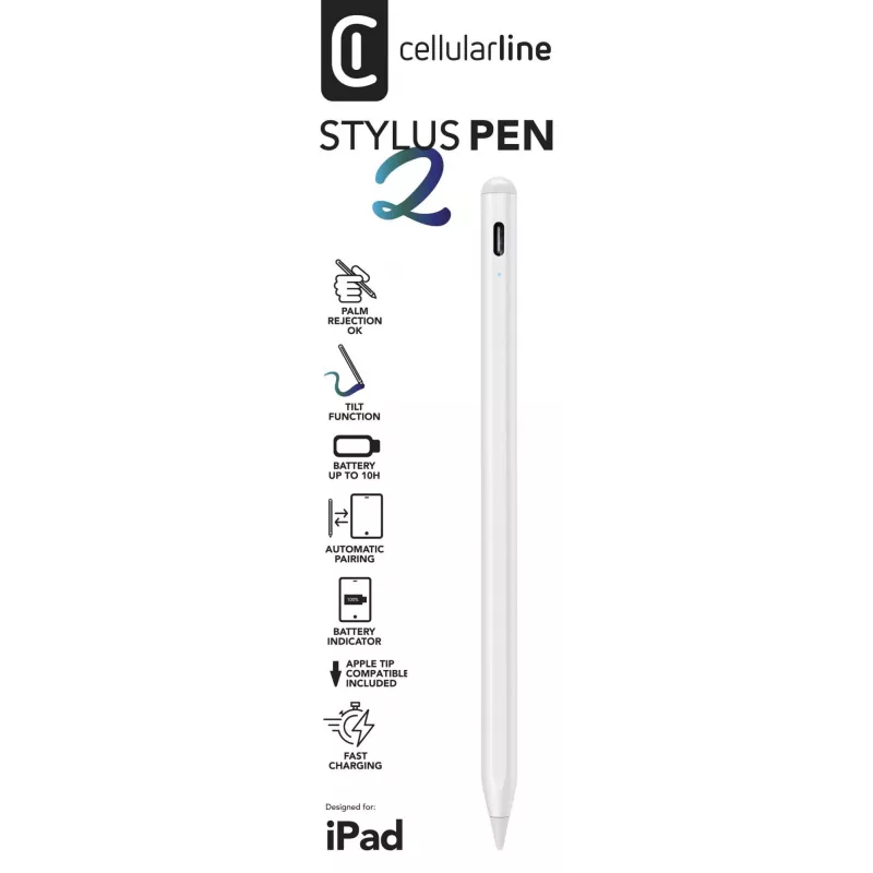 Stylus Pen Cellularline STYLUSPEN2IPAD szary 80 g Tablet Apple