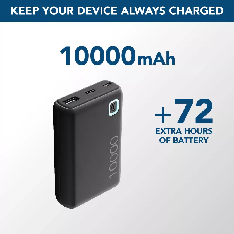 Cellularline ESSENCE TURBO 10000 Przenośna ładowarka 10000 mAh Power Delivery 20W