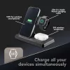 Stacja dokująca do urządzeń mobilnych Tech Pop Smartwatch/Smartfon Czarny