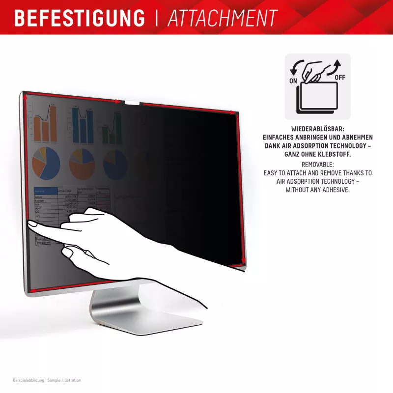 Displex PRIVACY SAFE removable 2-way privacy filter for Studio Display 27 inch