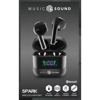 Music Sound SPARK Auricolare TWS z wyświetlaczem LED