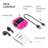Music Sound SPARK Słuchawki douszne TWS z wyświetlaczem LED, True Wireless Stereo (TWS), Połączenia/Muzyka, 66 g, Zestaw słuchawkowy, Różowy