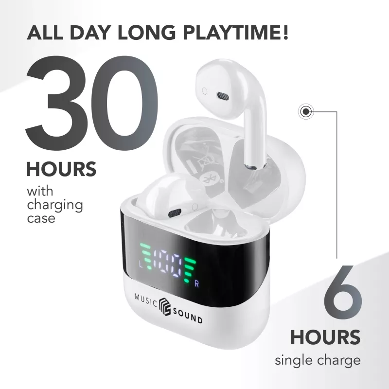 Music Sound SPARK Auricolare TWS z wyświetlaczem LED