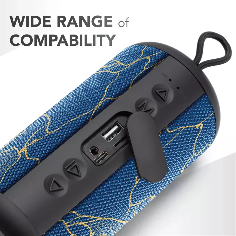 Pionowy głośnik Bluetooth Music Sound 5WATT, 5 W, bezprzewodowy, 0,15 m, przenośny głośnik mono, niebieski, walec