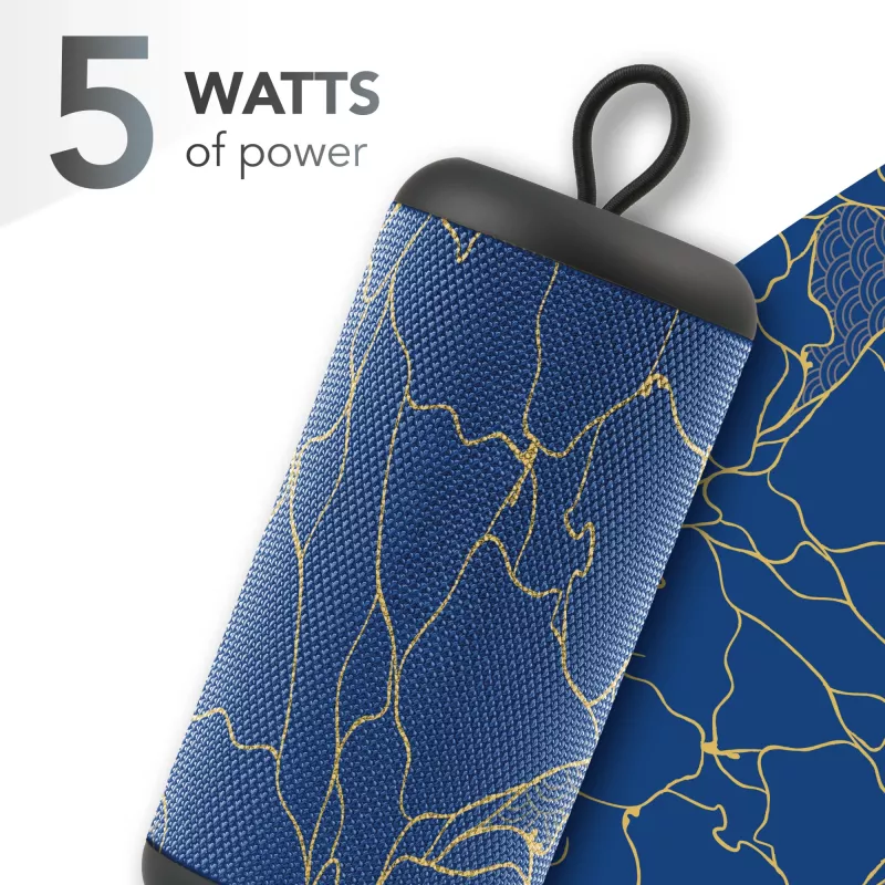 Pionowy głośnik Bluetooth Music Sound 5WATT, 5 W, bezprzewodowy, 0,15 m, przenośny głośnik mono, niebieski, walec