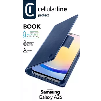Etui portfelowe Cellularline Galaxy A26 Niebieski 16.8 cm
