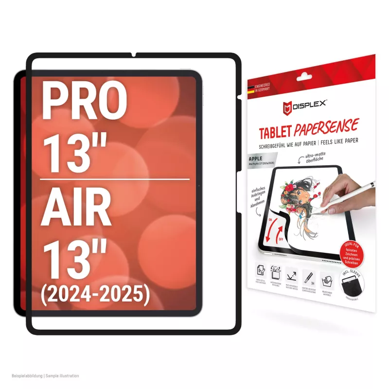 Displex TABLET PAPERSENSE do iPad Pro 13'' (2024)/Air 13'' (2025/2024), zdejmowana folia do pisania lub rysowania z Paper Feeling