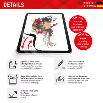 Displex TABLET PAPERSENSE do iPad Pro 13'' (2024)/Air 13'' (2025/2024), zdejmowana folia do pisania lub rysowania z Paper Feeling
