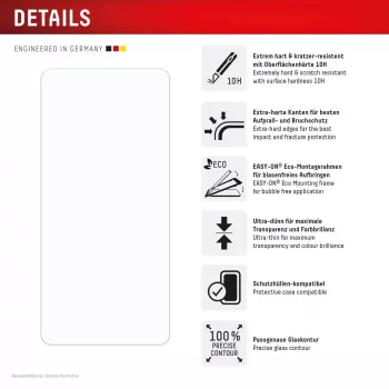 Displex Szkło Ochronne + Etui do Samsung Galaxy S25 Edge, Eko Ramka Montażowa, odporne na zarysowania