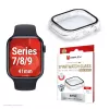 Displex 10H szkło hartowane do Apple Watch 9/8/7 (41mm), etui Full Body, IP68, Snap-On, przezroczysty