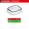 Displex 10H szkło hartowane do Apple Watch 9/8/7 (41mm), etui Full Body, IP68, Snap-On, przezroczysty