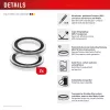 Displex Premium Camera Lens Glass, iPhone 16e/17e, 2 szt., 10H, Pojedyncze pierścienie, DLC, transparentny, Szybki montaż