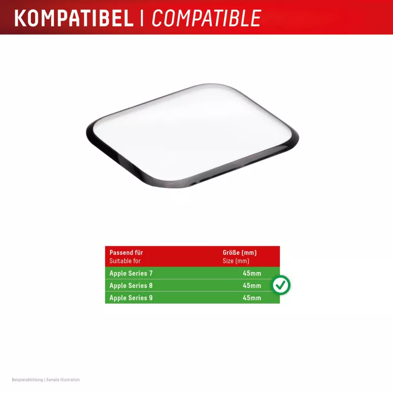 Folia ochronna Displex Unbreakable Full Cover Smart Glass do Apple Watch 45mm (Series 9/8/7), 2 szt., ultracienka, krawędź do krawędzi