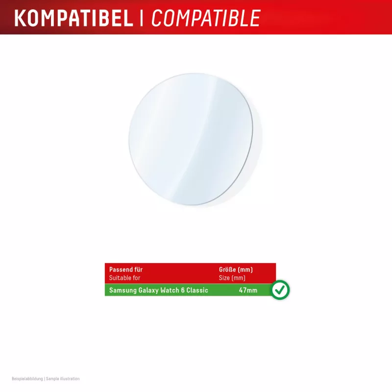 Displex 9H Glass Galaxy Watch 6 Classic (47mm), 2 szt., ultracienkie, bezramkowe, odporne na smugi, wyprodukowane w Niemczech