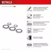 Displex Premium Camera Lens Glass, Samsung Galaxy S25 Ultra, 10H, pojedynczy pierścień, DLC, przezroczysty, Quick Mount