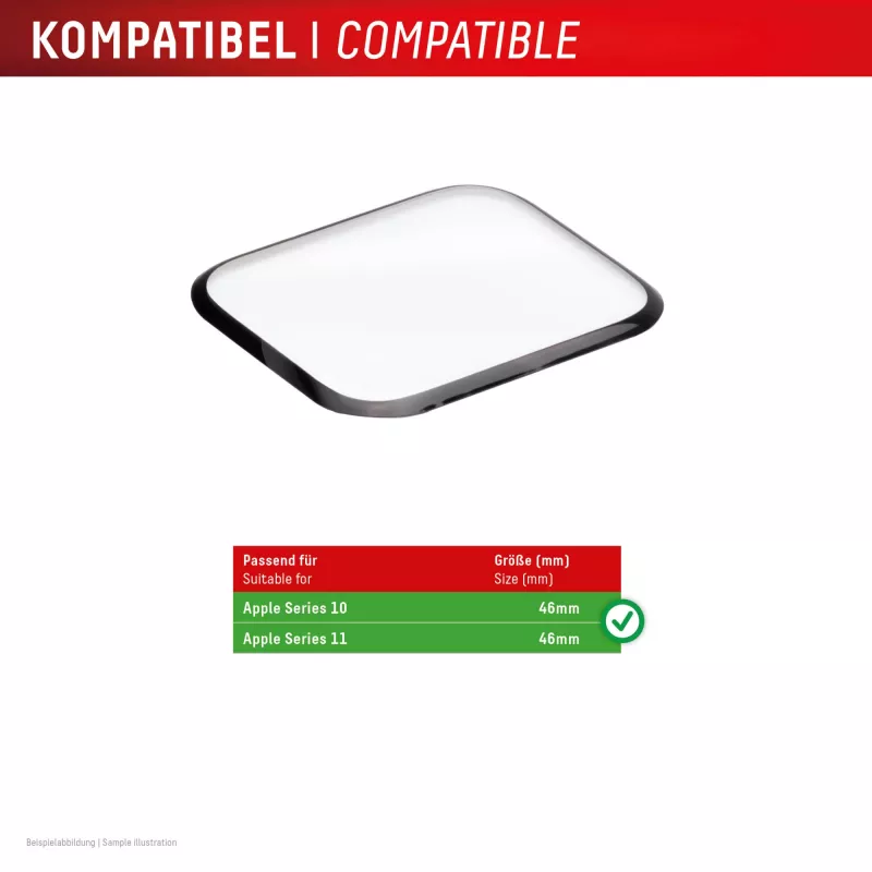 Szkło ochronne Displex Unbreakable Full Cover Smart Glass Apple Watch 11/10 46mm Ultracienkie Krawędź do Krawędzi 2 szt.