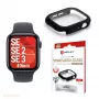 Szkło ochronne PanzerGlass Displex 10H do Apple Watch SE3/SE2/SE (40mm) — Pełna obudowa, IP68, zatrzaskowe, czarne matowe