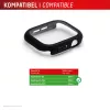 Szkło ochronne PanzerGlass Displex 10H do Apple Watch SE3/SE2/SE (40mm) — Pełna obudowa, IP68, zatrzaskowe, czarne matowe