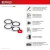 Displex Full Cover Camera Lens Glass iPhone 16/16 Plus/17, 10H, Full Camera Protector, Szybki montaż, 2 szt.