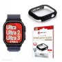 Szkło ochronne PanzerGlass Displex 10H do Apple Watch Ultra 3/Ultra 2/Ultra (49 mm), pełna obudowa, IP68, zatrzaskowe, czarny mat