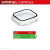 PanzerGlass Displex 10H Hartowane Szkło Pełna Obudowa Ochronna na Apple Watch SE/SE2/SE3 44mm, IP68, Zatrzaskowa, Przezroczysta