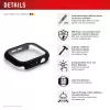 Displex 10H szkło hartowane do Apple Watch 11/10 (46mm), etui na cały korpus, IP68, zatrzaskowe, czarne matowe