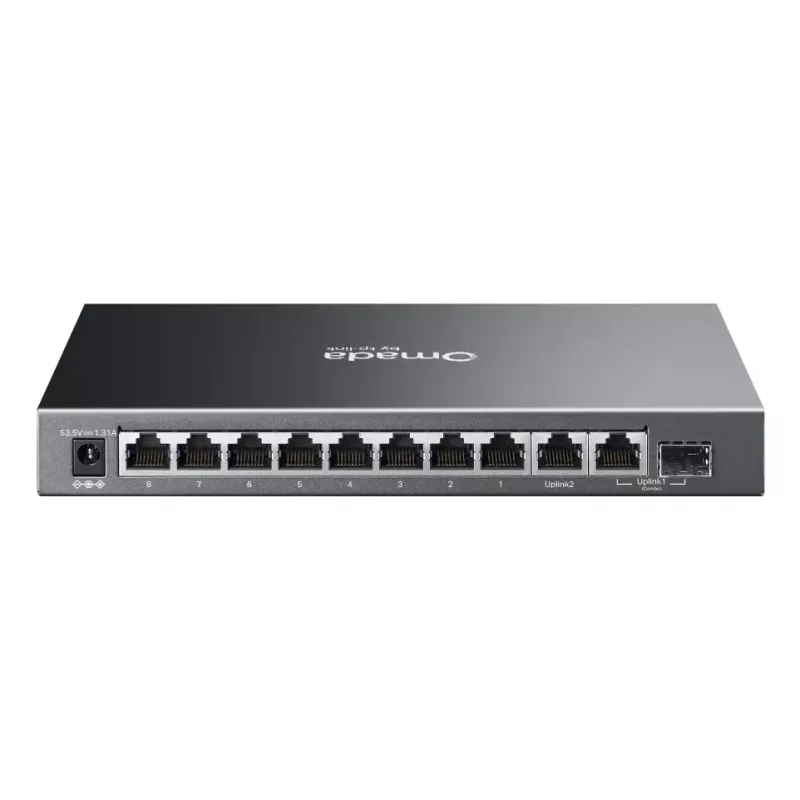 TP-Link Omada ES210GP przełącznik sieciowy zarządzalny L2 Gigabit Ethernet (10/100/1000) Power over Ethernet (PoE) montaż na szynie DIN czarny