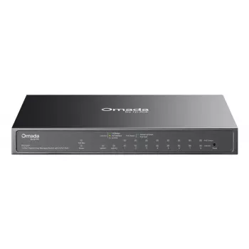TP-Link Omada ES210GP przełącznik sieciowy zarządzalny L2 Gigabit Ethernet (10/100/1000) Power over Ethernet (PoE) montaż na szynie DIN czarny