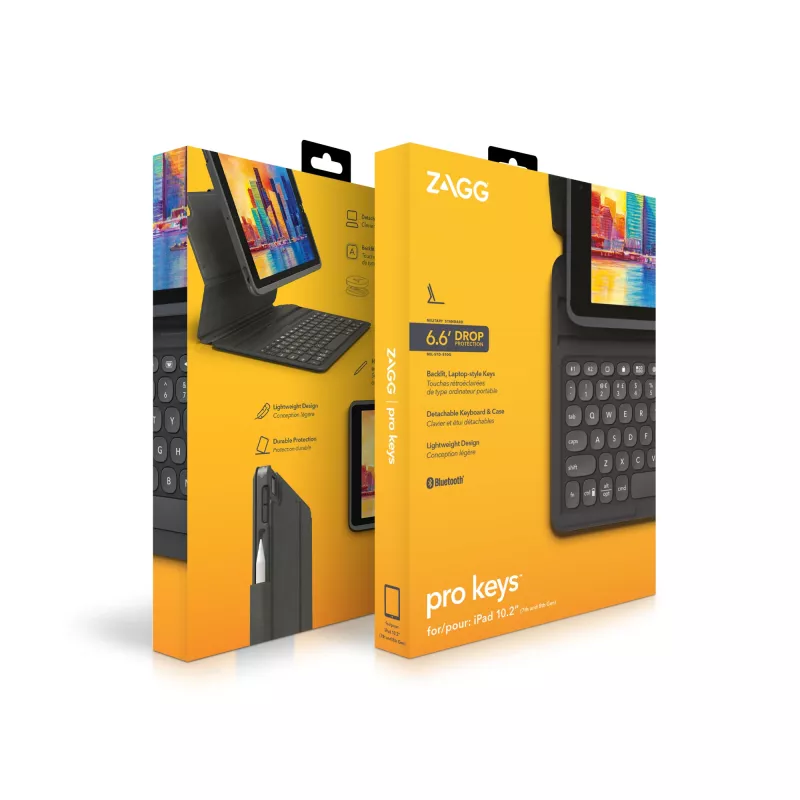 Klawiatura ZAGG Pro Keys Apple iPad 10.2 Czarny/Szary Niemiecki