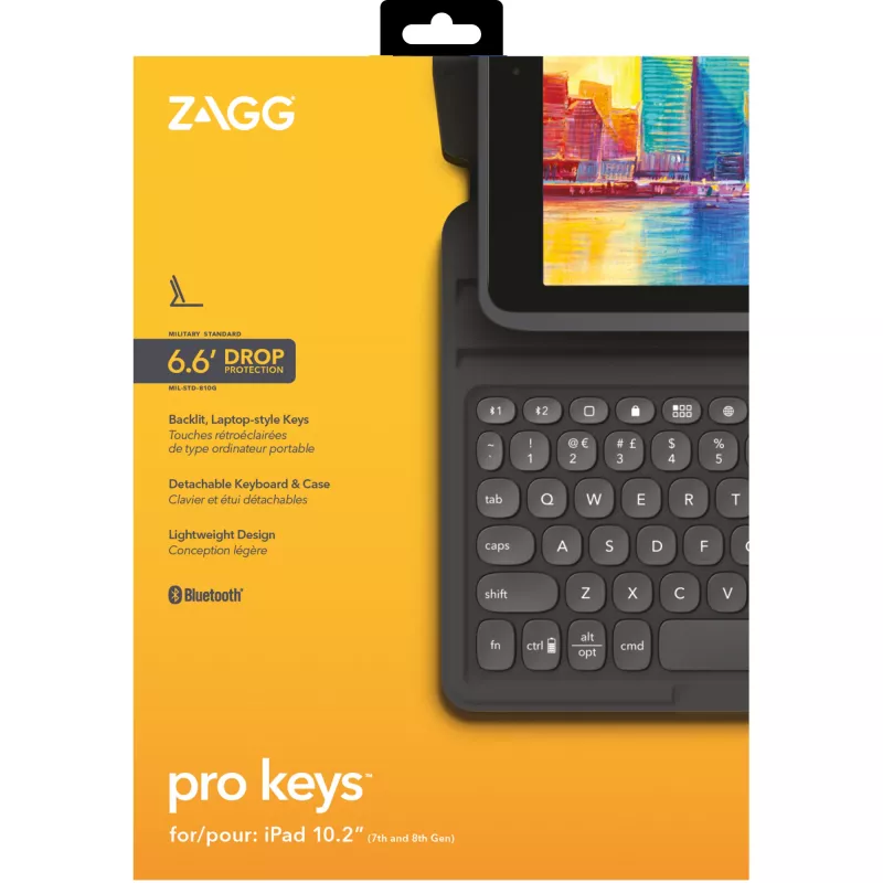 Klawiatura ZAGG Pro Keys Apple iPad 10.2 Czarny/Szary Niemiecki
