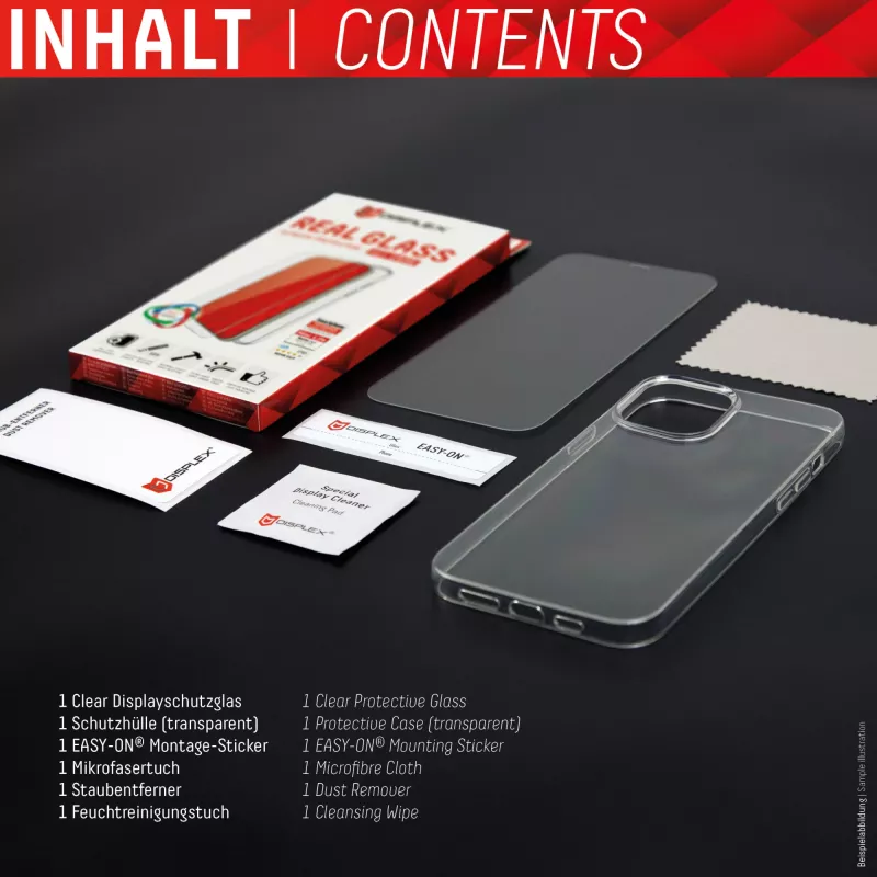 Displex Szkło Hartowane (10H) + Etui do Apple iPhone 11, Naklejka montażowa, + Etui, Szkło hartowane, Odporna na zarysowania folia ochronna